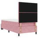 Box spring seng med hovedgærde Lyserød 200 x 90 cm Fløjl