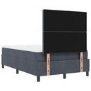 Box spring seng med hovedgærde Mørkegrå 190 x 120 cm Fløjl
