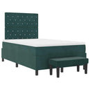 Box spring seng med hovedgærde Mørkegrøn 190 x 120 cm Fløjl