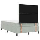 Box spring seng med hovedgærde Lysegrå 200 x 120 cm Fløjl