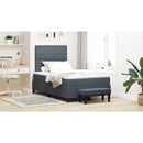 Box spring seng med hovedgærde Mørkegrå 200 x 120 cm Fløjl