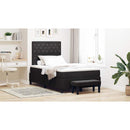 Box spring seng med hovedgærde Sort 200 x 120 cm Fløjl