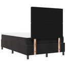 Box spring seng med hovedgærde Sort 200 x 120 cm Fløjl