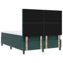 Box spring seng med hovedgærde Mørkegrøn 200 x 160 cm Fløjl