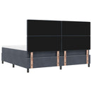 Box spring seng med madras Mørkegrå 200 x 200 cm Fløjl