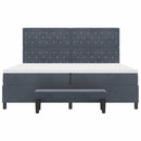 Box spring seng med madras Mørkegrå 200 x 200 cm Fløjl