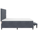 Box spring seng med madras Mørkegrå 200 x 200 cm Fløjl