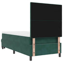Box spring seng med hovedgærde Mørkegrøn 190 x 90 cm Fløjl