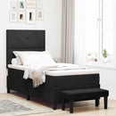 Box spring seng med hovedgærde Sort 200 x 100 cm Fløjl