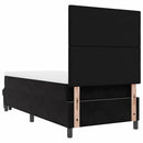 Box spring seng med hovedgærde Sort 200 x 100 cm Fløjl