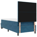 Box spring seng med pude Mørkeblå 200 x 100 cm Fløjl