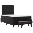 Box spring seng med hovedgærde Sort 190 x 120 cm Fløjl