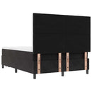 Box spring seng med hovedgærde Sort 200 x 160 cm Fløjl