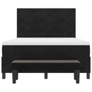 Box spring seng med hovedgærde Sort 200 x 160 cm Fløjl
