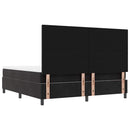 Box spring seng med hovedgærde Sort 200 x 180 cm Fløjl