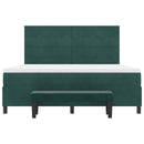 Box spring seng med hovedgærde Mørkegrøn 200 x 180 cm Fløjl