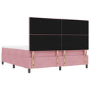 Box spring seng med hovedgærde Lyserød 200 x 180 cm Fløjl