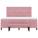 Box spring seng med hovedgærde Lyserød 200 x 180 cm Fløjl