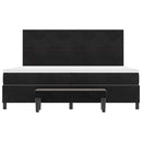 Box spring seng med hovedgærde Sort 200 x 200 cm Fløjl