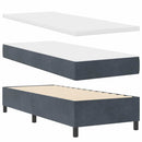 Box spring seng med hovedgærde Mørkegrå 200 x 80 cm Fløjl