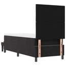 Box spring seng med hovedgærde Sort 200 x 80 cm Fløjl