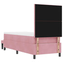 Box spring seng med hovedgærde Lyserød 200 x 80 cm Fløjl