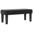 Box spring seng med hovedgærde Sort 200 x 90 cm Fløjl