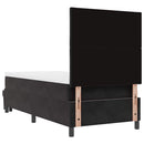 Box spring seng med hovedgærde Sort 200 x 90 cm Fløjl