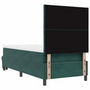 Box spring seng med hovedgærde Mørkegrøn 200 x 100 cm Fløjl