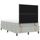 Box spring seng med hovedgærde Lysegrå 190 x 120 cm Fløjl