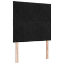 Box spring seng med hovedgærde Sort 190 x 120 cm Fløjl