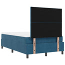 Box spring seng med hovedgærde Mørkeblå 190 x 120 cm Fløjl