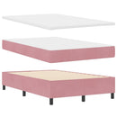 Box spring seng med hovedgærde Lyserød 190 x 120 cm Fløjl