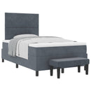 Box spring seng med hovedgærde Mørkegrå 200 x 120 cm Fløjl