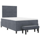 Box spring seng med hovedgærde Mørkegrå 200 x 120 cm Fløjl