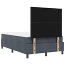 Box spring seng med hovedgærde Mørkegrå 200 x 120 cm Fløjl