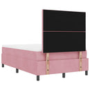 Box spring seng med hovedgærde Lyserød 200 x 120 cm Fløjl