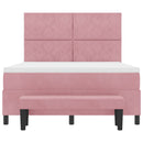 Box spring seng med pude Lyserød 200 x 140 cm Fløjl