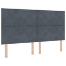 Box spring seng med hovedgærde Mørkegrå 200 x 180 cm Fløjl