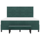 Box spring seng med hovedgærde Mørkegrøn 200 x 180 cm Fløjl