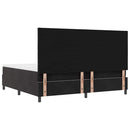 Box spring seng med hovedgærde Sort 200 x 200 cm Fløjl