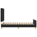 Sengestel med hovedgærde Sort 80 x 200 cm Stof