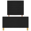 Sengestel med hovedgærde Sort 100 x 200 cm Stof
