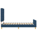 Sengestel med hovedgærde Blå 100 x 200 cm Stof