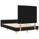 Sengestel med hovedgærde Sort 140 x 190 cm Stof