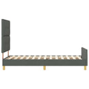 Sengestel med hovedgærde Mørkegrå 100 x 200 cm Stof