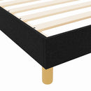 Sengestel med hovedgærde Sort 100 x 200 cm Stof