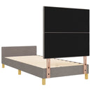 Sengestel med hovedgærde Gråbrun 100 x 200 cm Stof