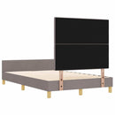 Sengestel med hovedgærde Gråbrun 120 x 200 cm Stof