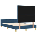 Sengestel med hovedgærde Blå 120 x 200 cm Stof